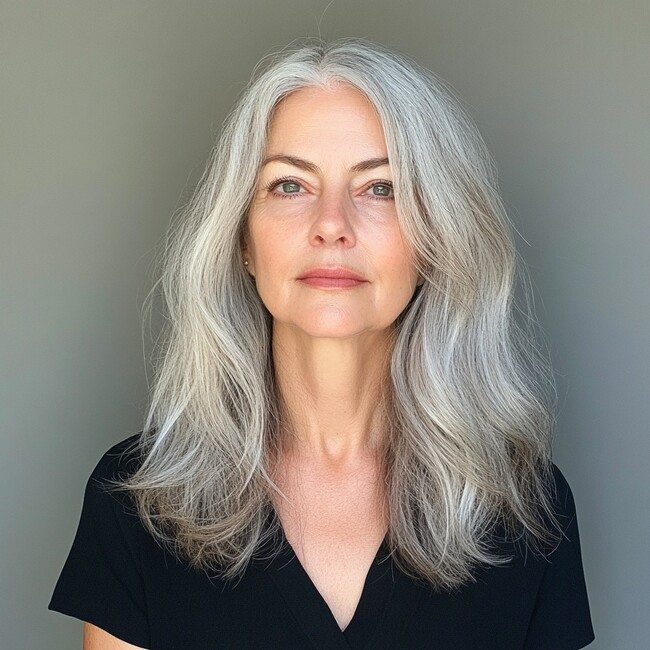full gray hair transition