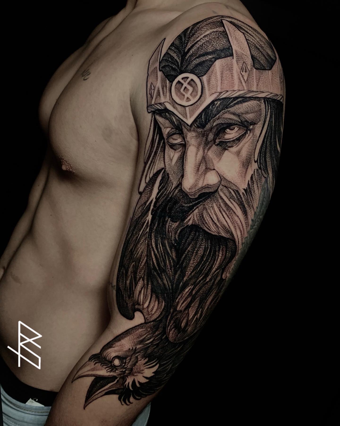 Amazing Nordic Raven Tattoos Inspired by Vikings: 34 Photo Ideas