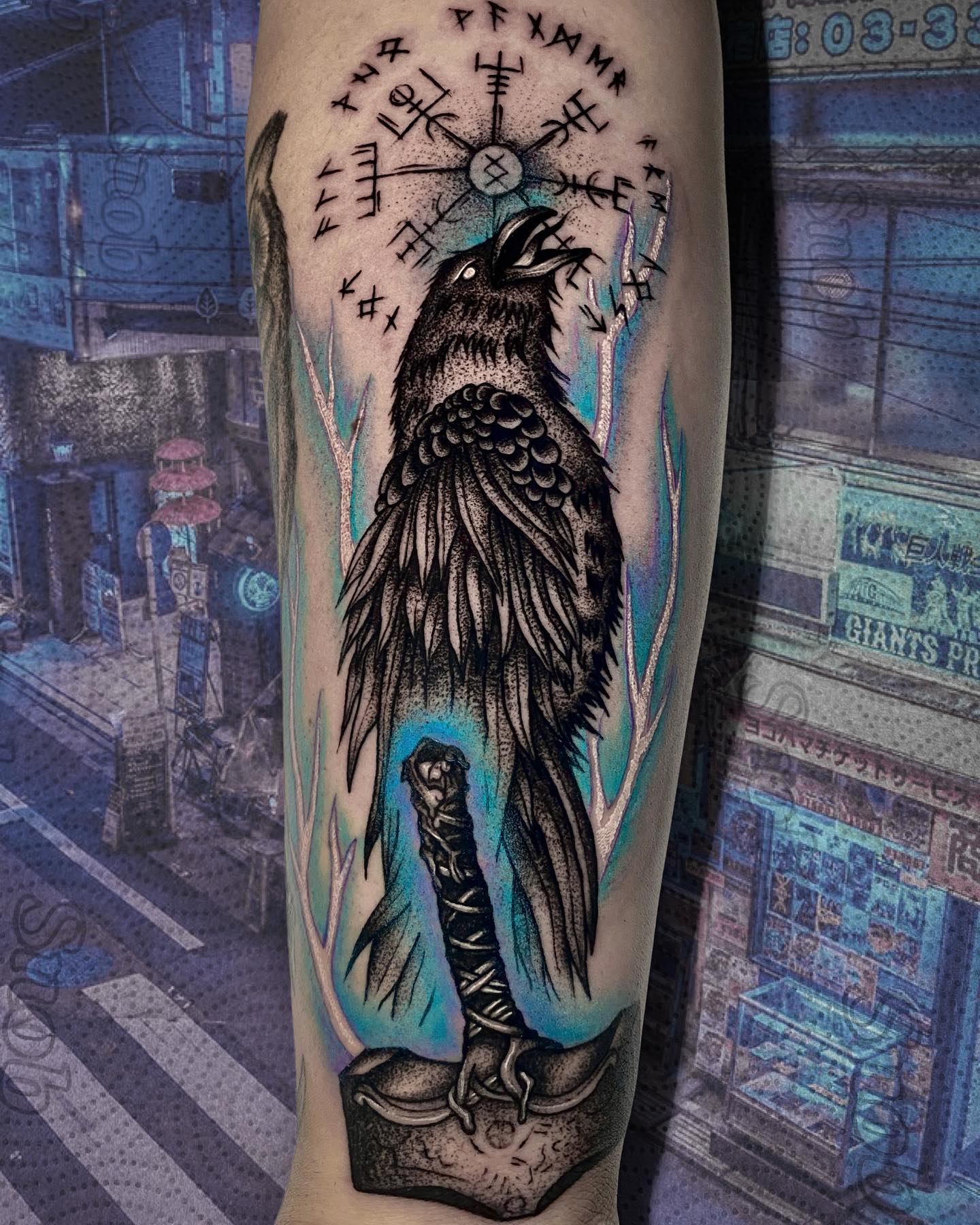 Amazing Nordic Raven Tattoo Designs and Meanings Inspired by Vikings