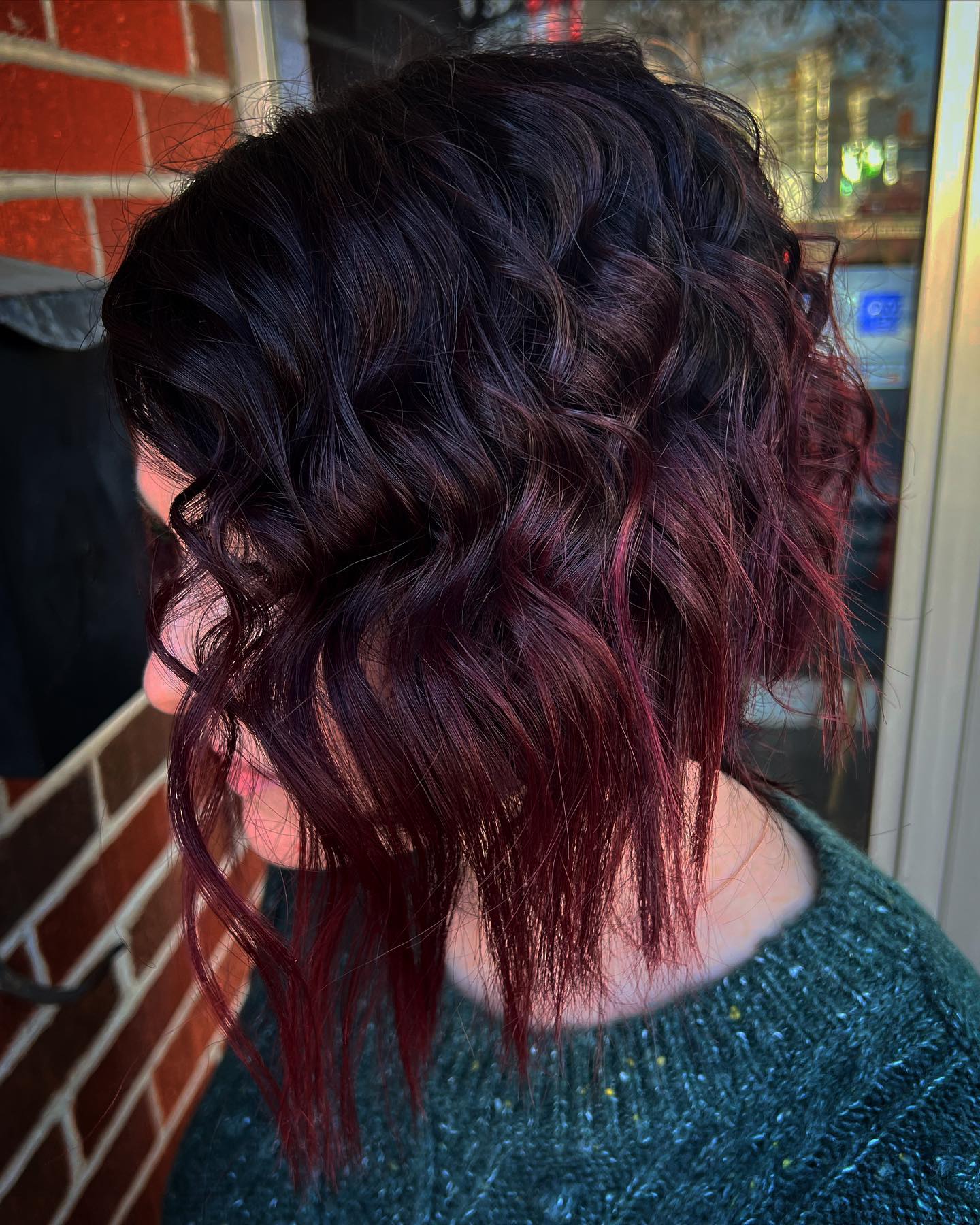 black cherry red ombre hair