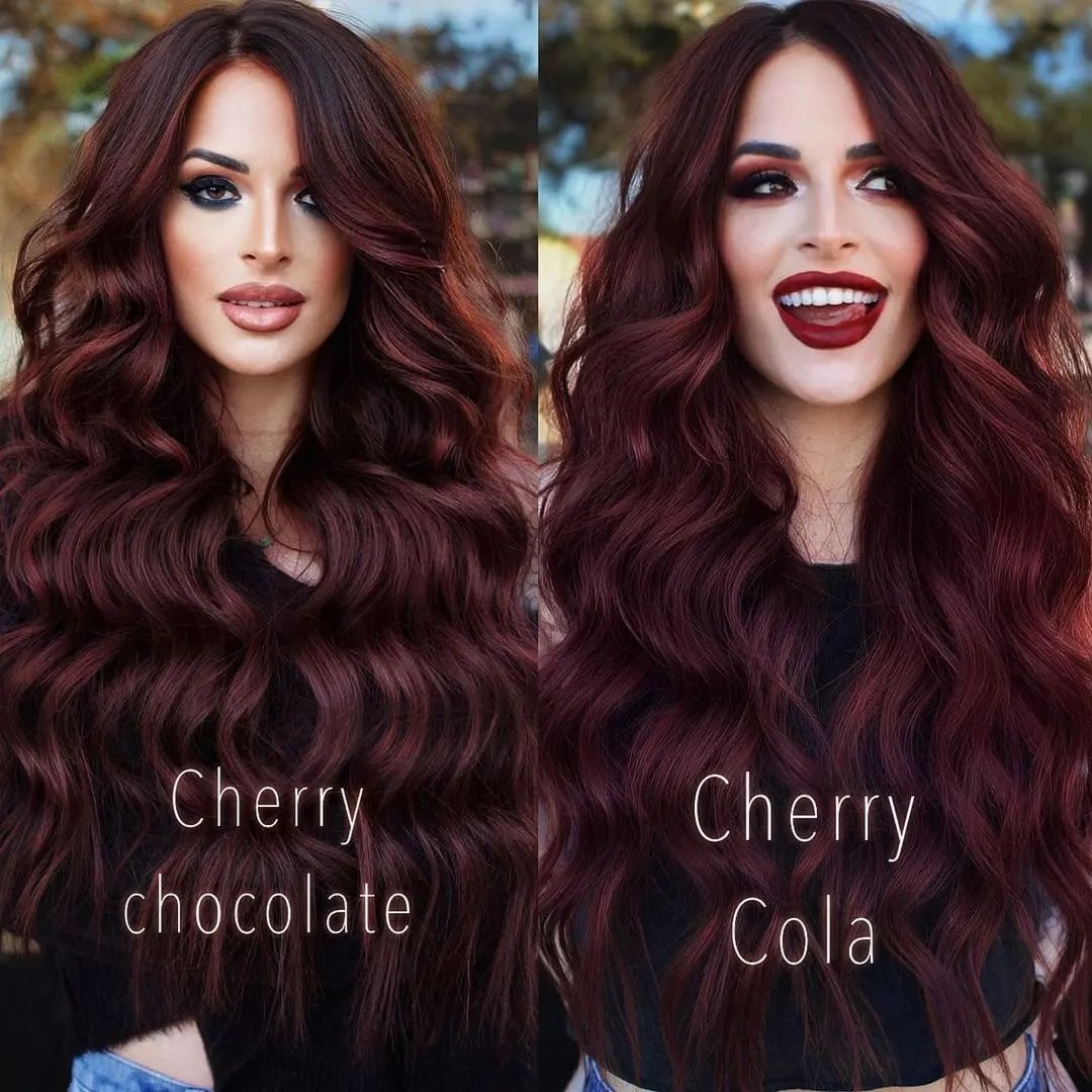 chocolate cherry red hair color
