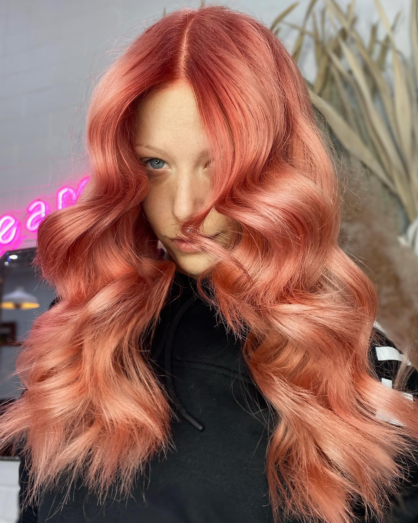 оранжево-вишневый цвет волос