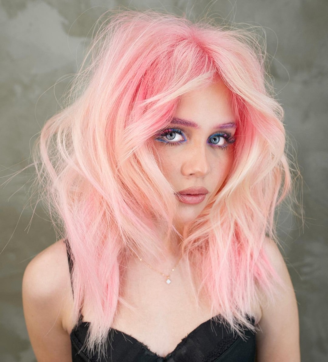 Пастельно-вишневый цвет волос