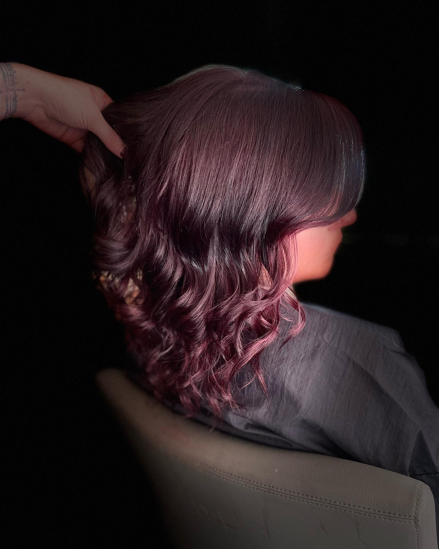 All Cherry Wine Hair Dyeing