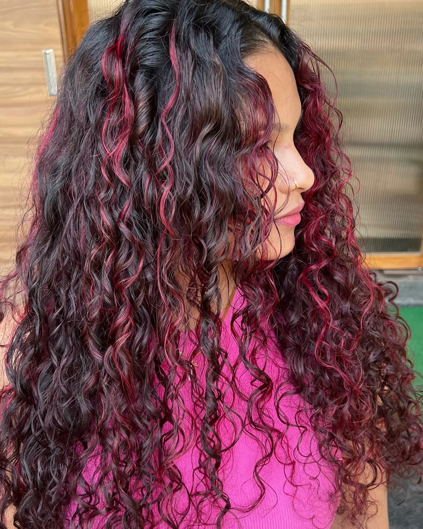 Black and Cherry Hair Mix