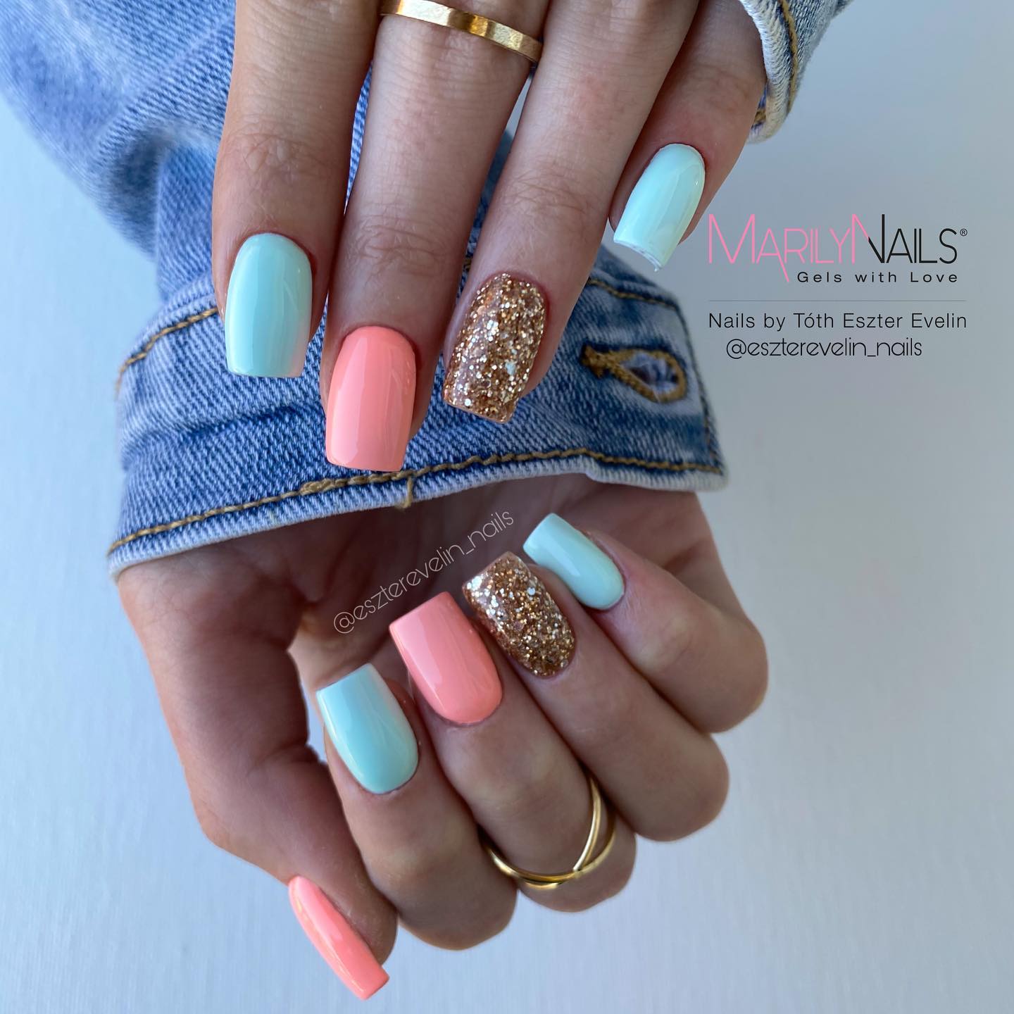 Spring simple pastel nails