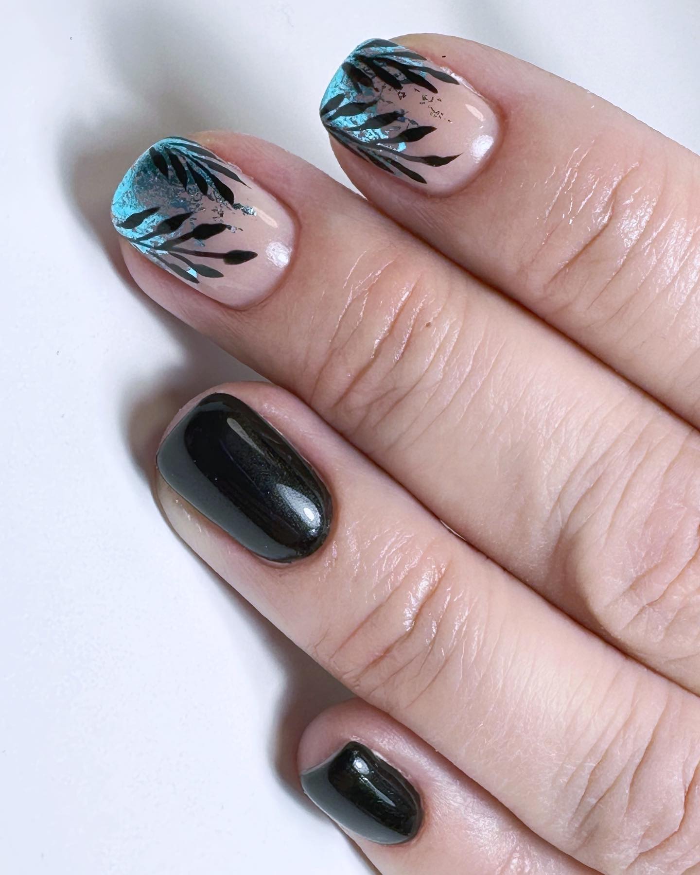 Spring black nails