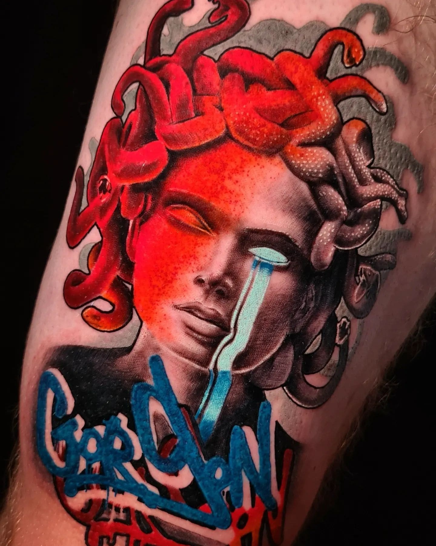 Göttin Medusa Kopf Tattoo