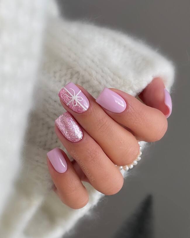 Pale Pink Elegance nail art