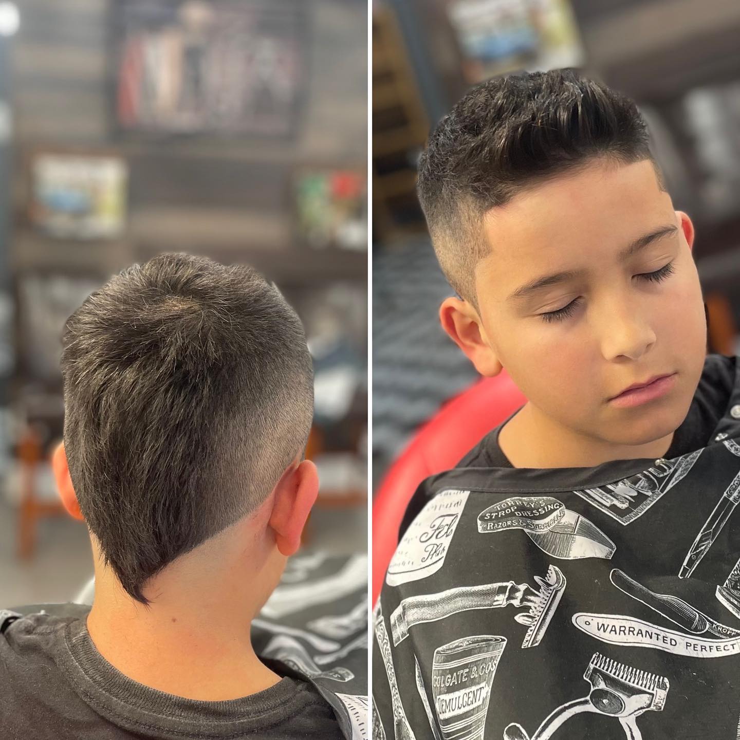 Kurzer Mohawk-Haarschnitt für Jungen