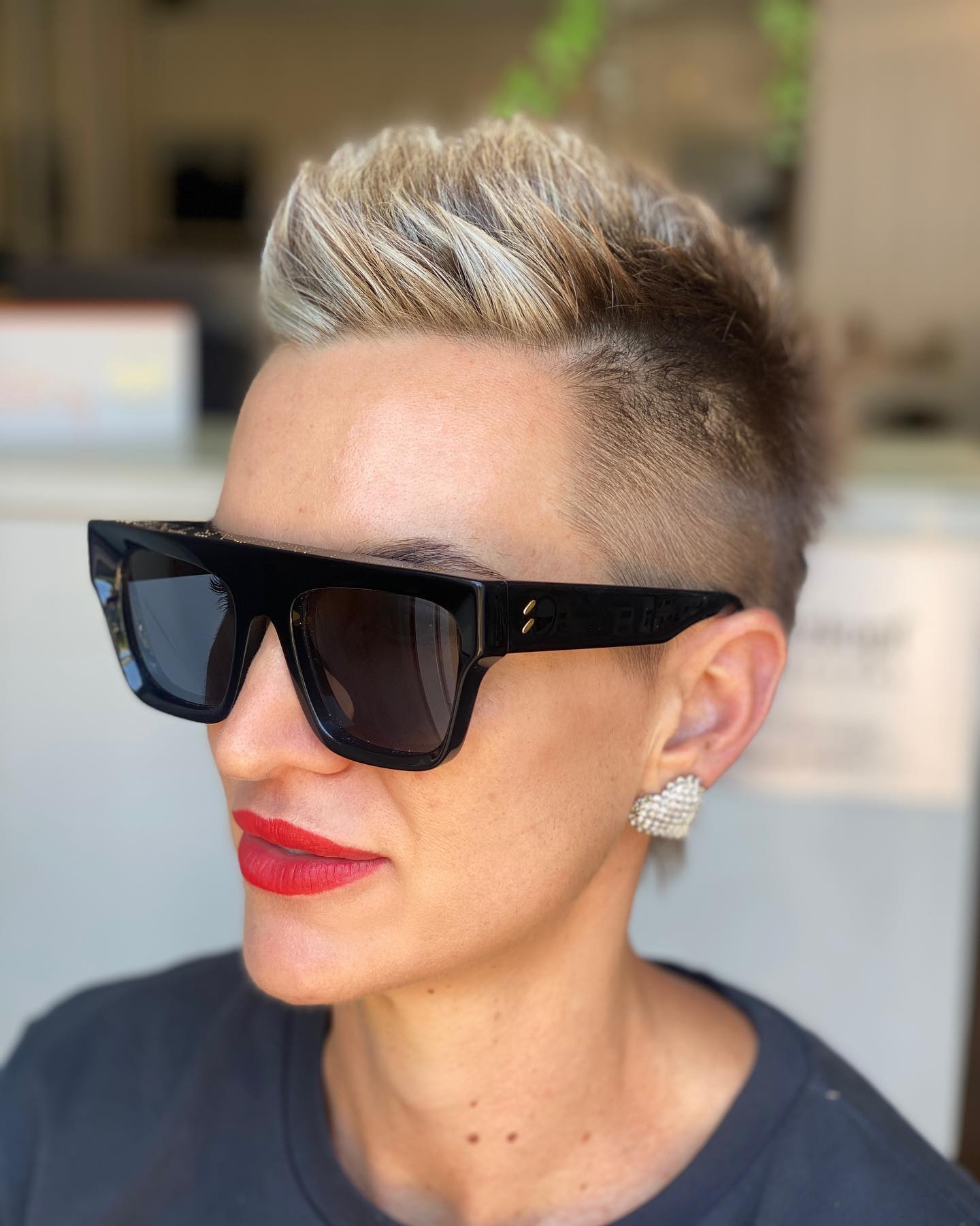 Blonde Mohawk Haircut for Women