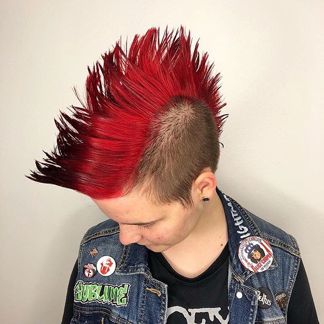 Mohawk Red Haircut