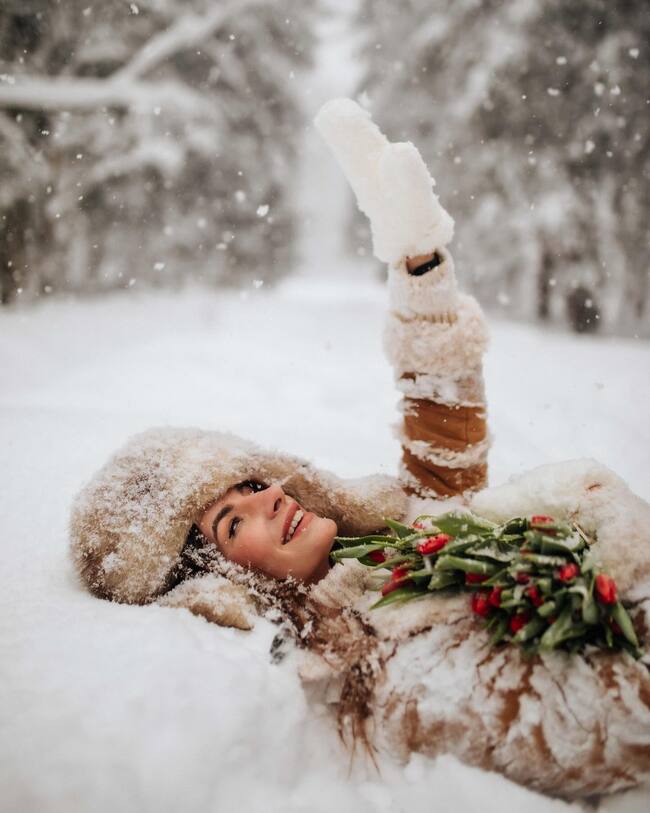 Фотосессия в снегу