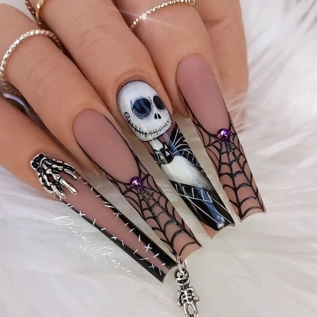 Coffin goth nails