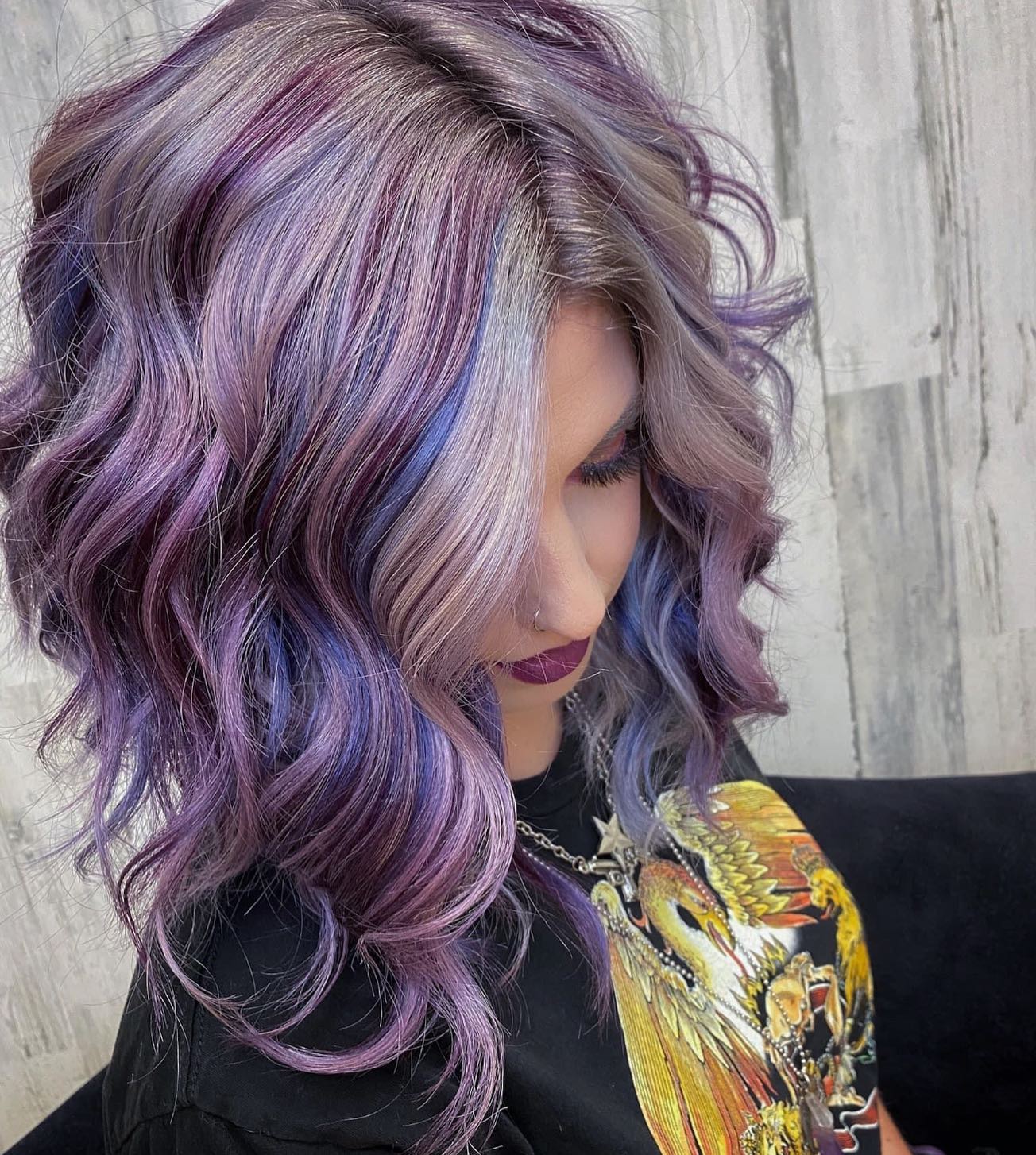 Blonde Hair With Purple Highlights Blonde Hair With Purple Highlights