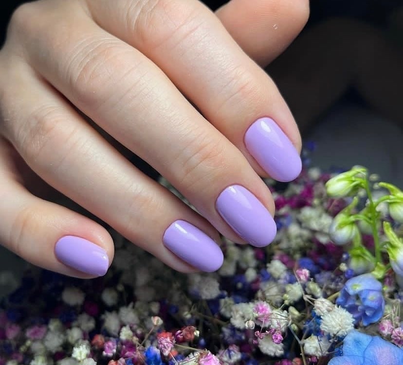 All Lavender Purple Nails 