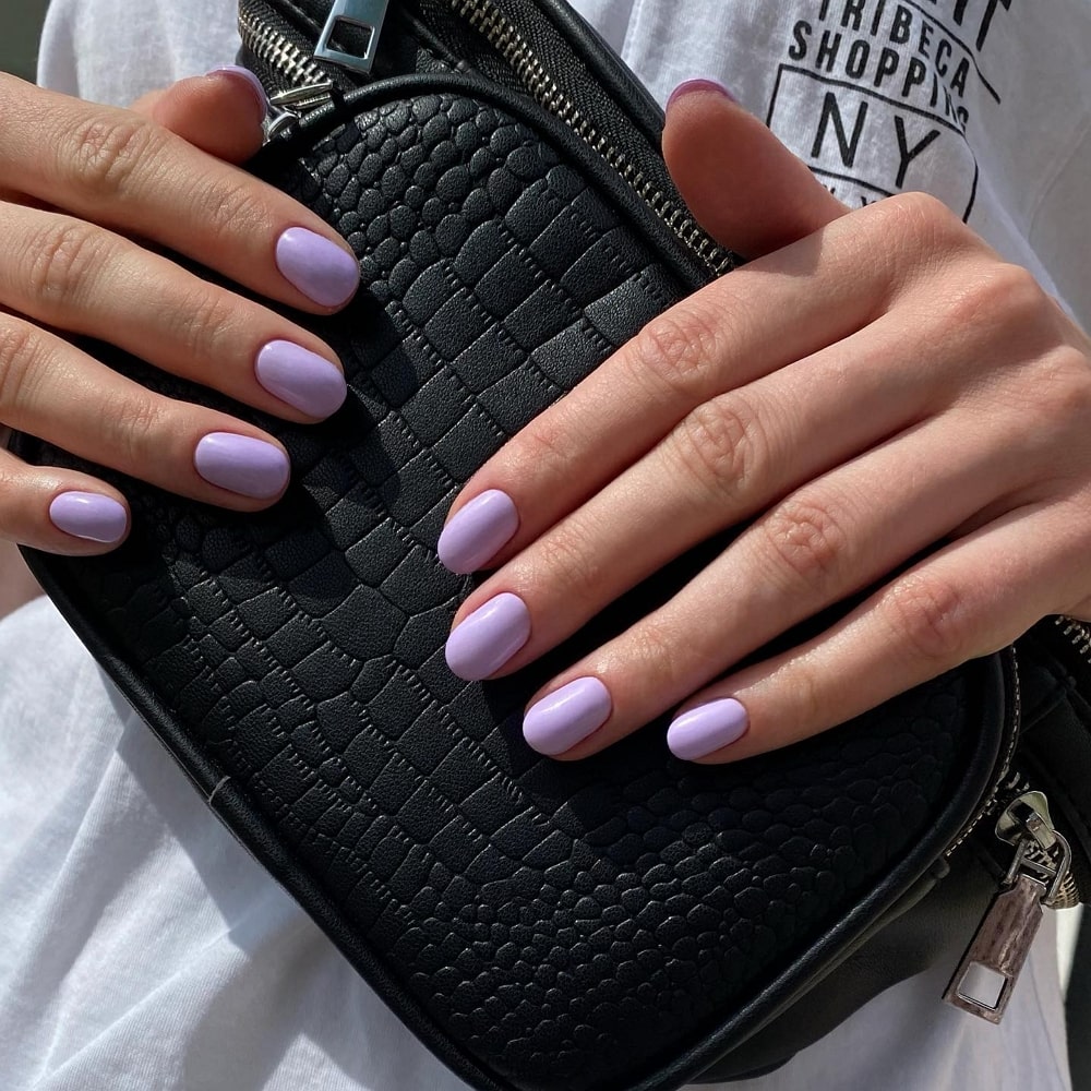 All Purple Acrylic Nails