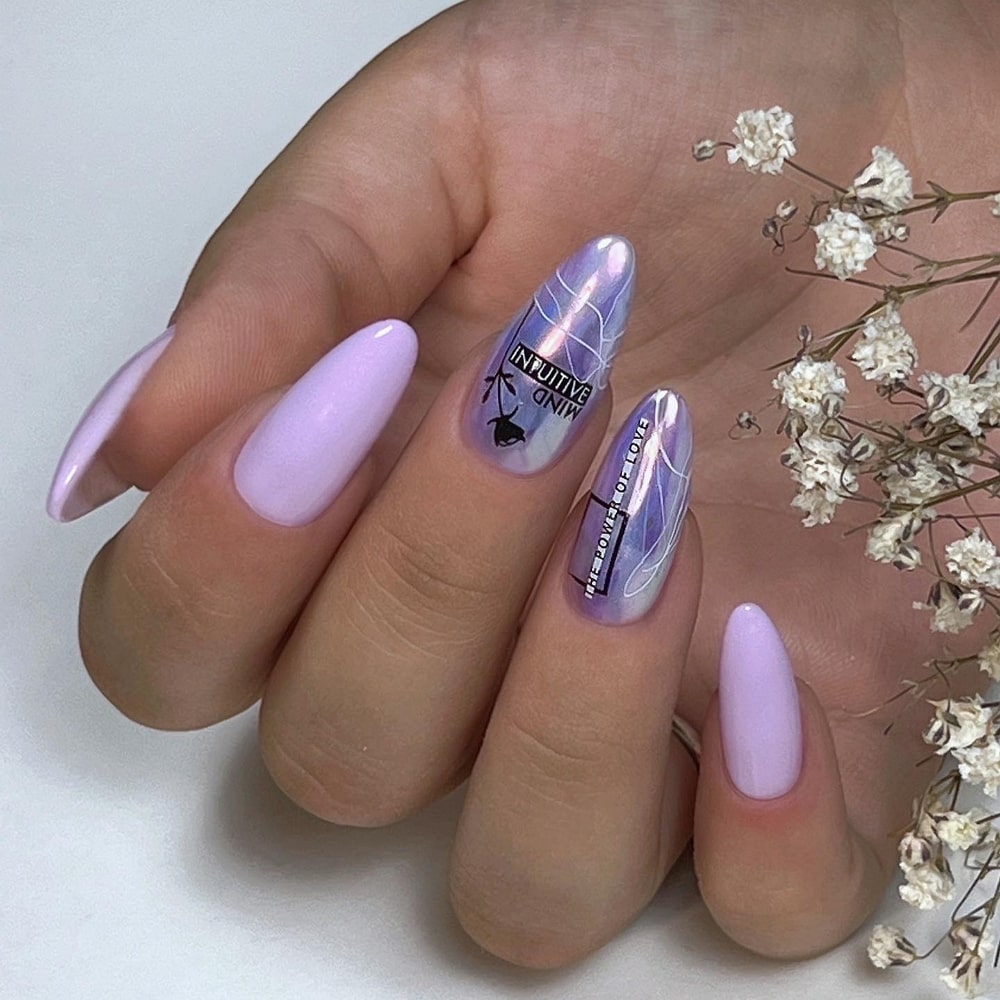 Metallic Purple Nails 