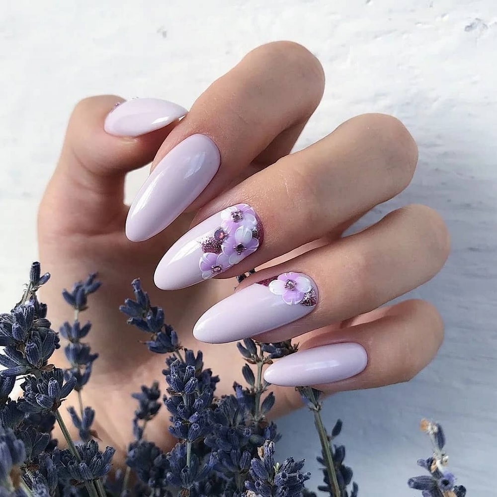 Lavender Purple Nails 