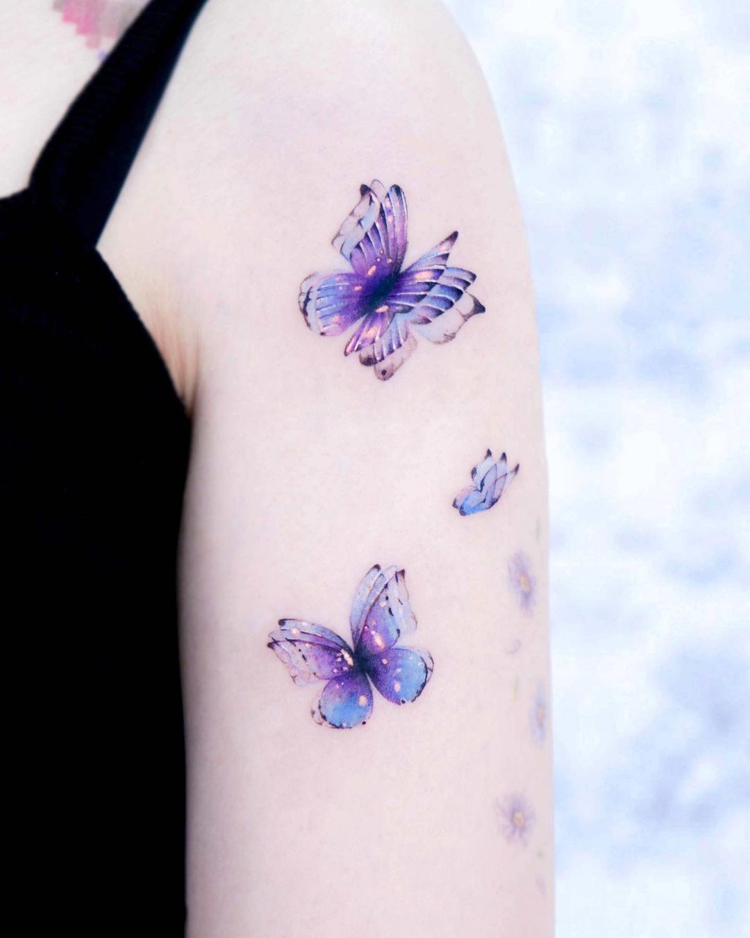 Тату бабочка. Тату 3D. Живая тату. Butterfly Tattoo. 3D Tattoo. Live tattoo.