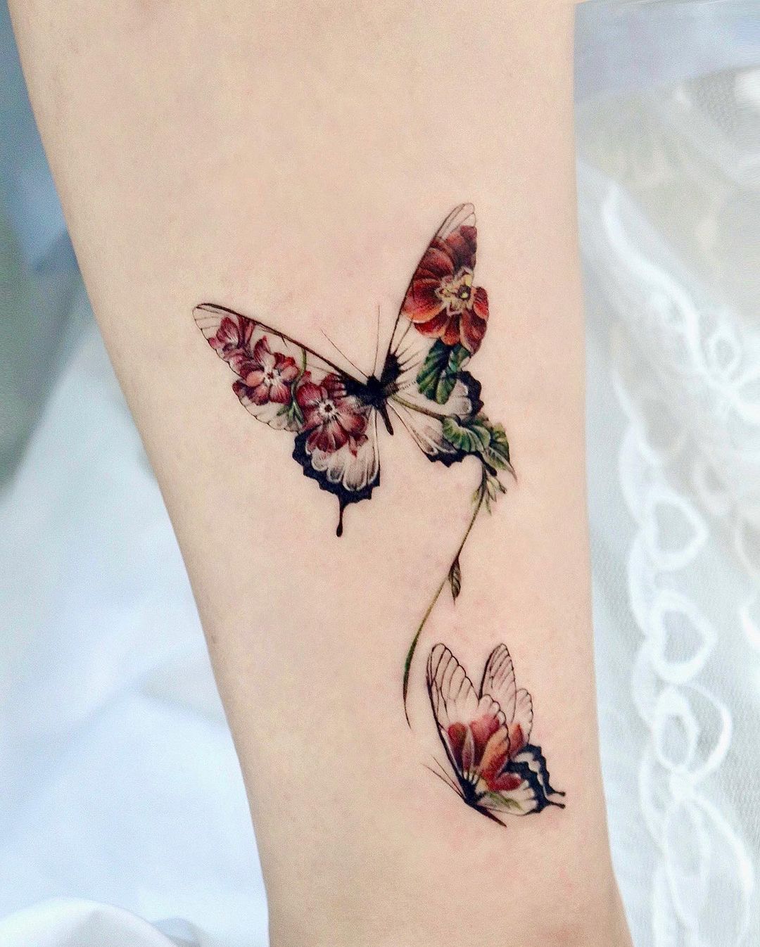 Top 100 + 3d butterfly and flower tattoos - Spcminer.com