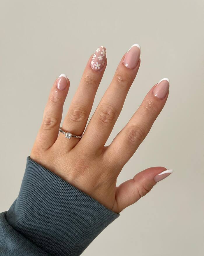 Short Nude French Nails