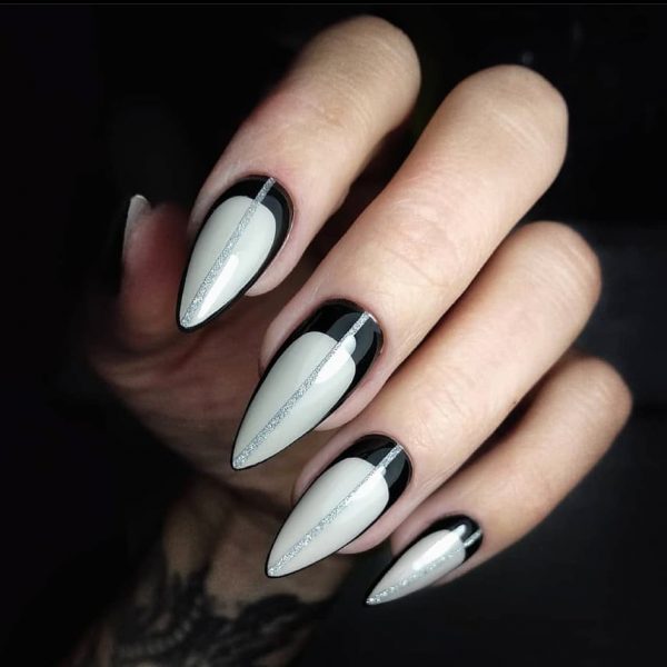 White Nails with Black Lunula