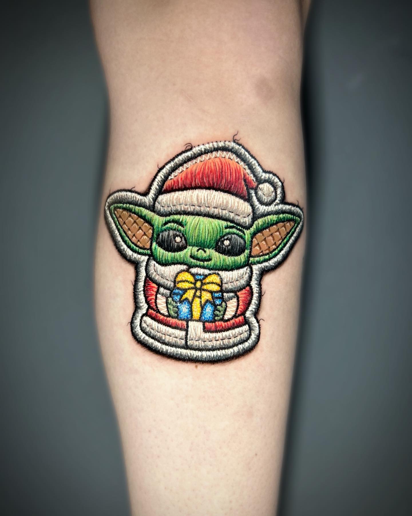 Haftowany tatuaż mistrza Yode