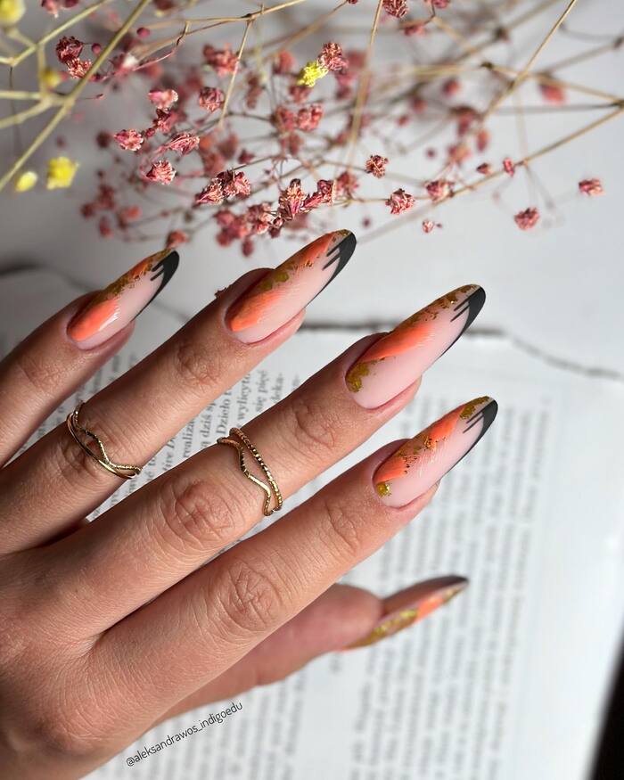 Fall Nails With Abstract Paintings