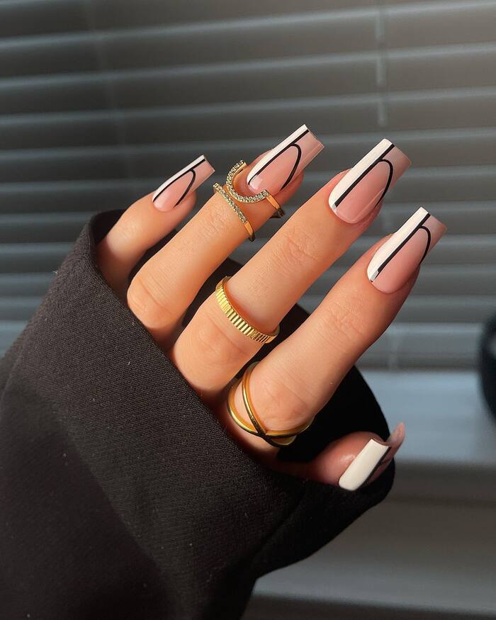 Close-up photo of Neutral Fall Nails With Business Style