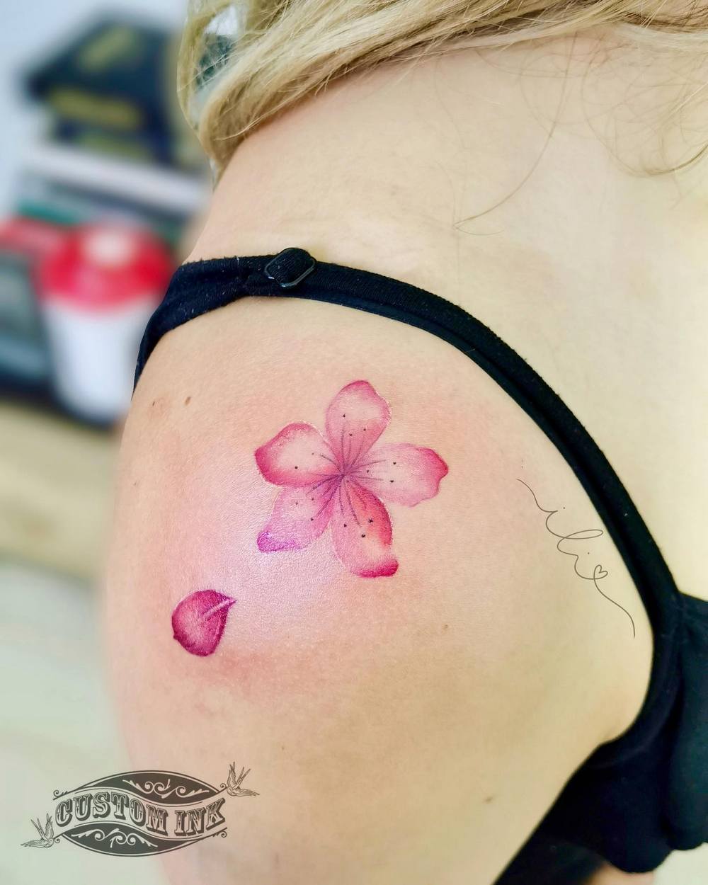 small japanese flower tattoo