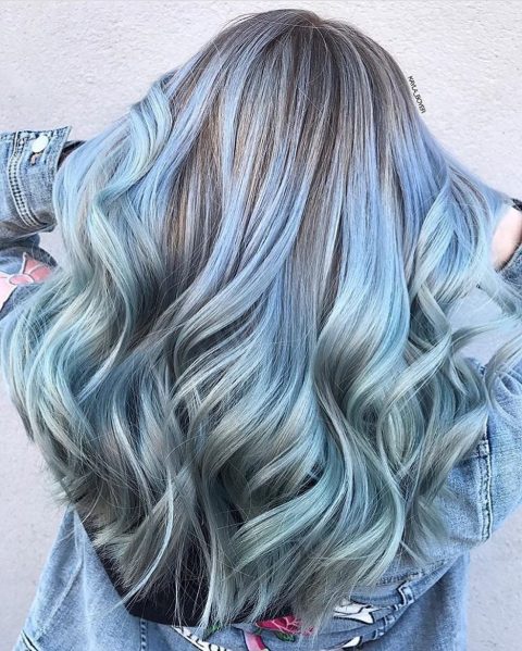Layered color hair