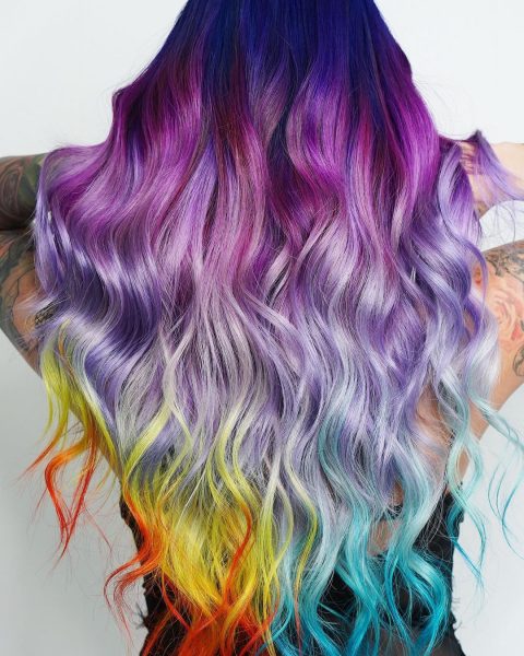 Three layered hair color