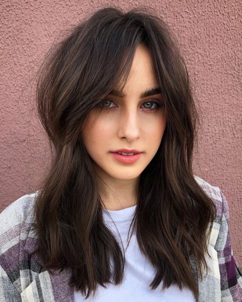 layered haircuts with swoopy layers for medium long hair