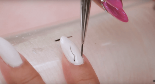 Making Marble Manicure with Gel