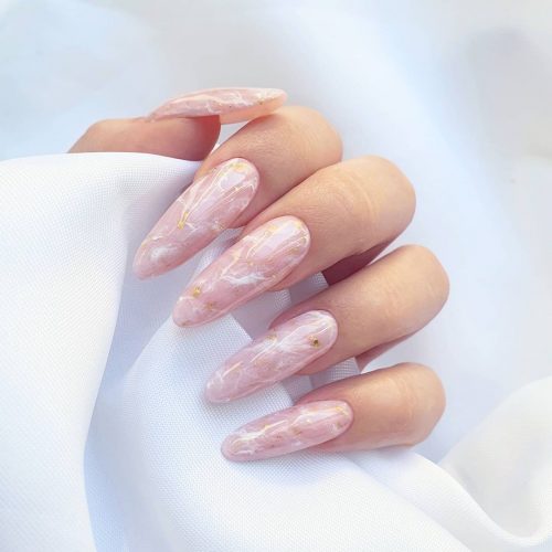 Pink and White Nail Design