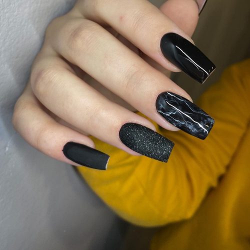 Black Marble Manicure
