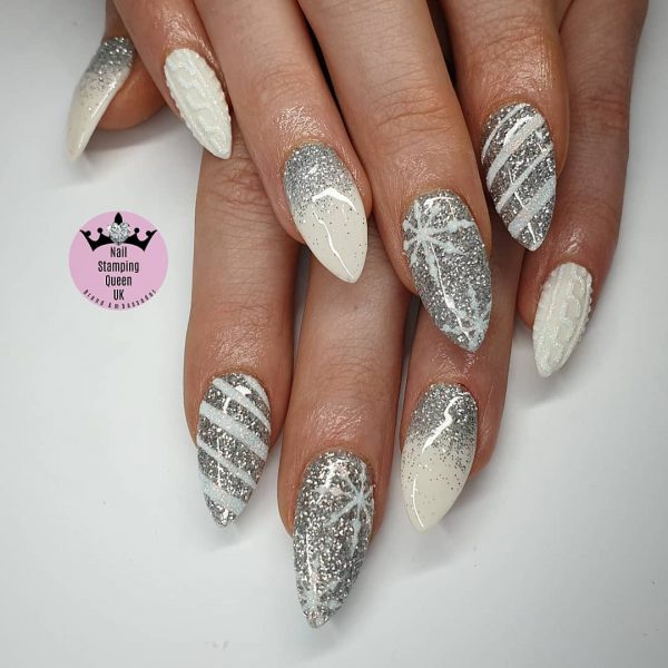 White Winter Wonderland Nails