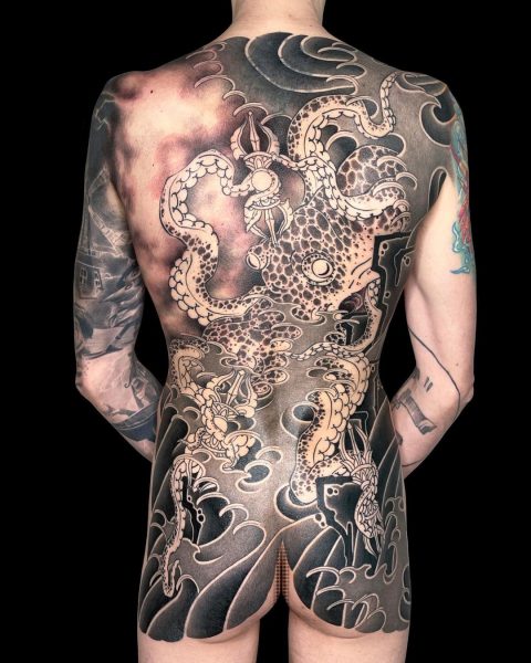 Full Body Octopus Tattoo