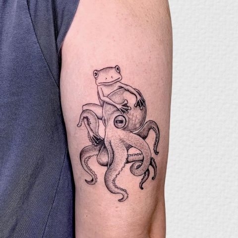 Small Octopus Tattoo for woman