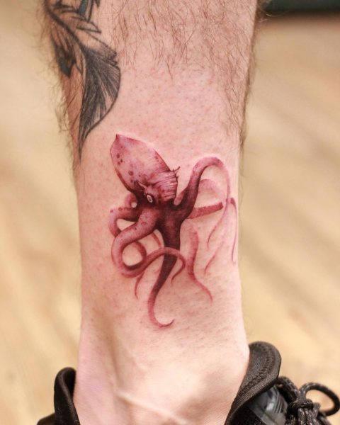 Simple Small Octopus Tattoo