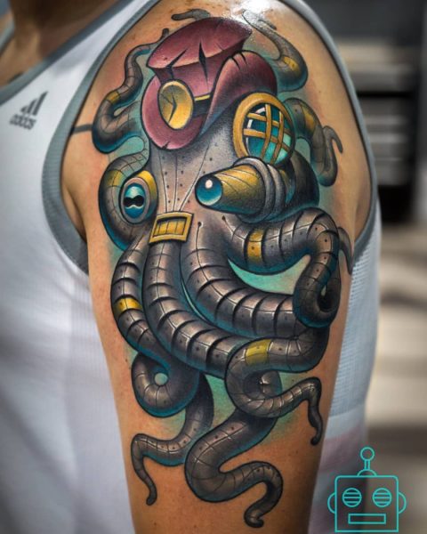 Steampunk Octopus Tattoo