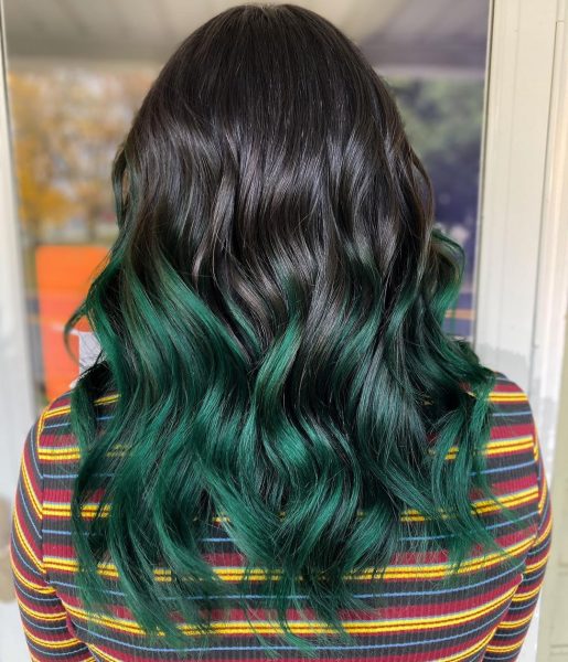 Brown to green ombre