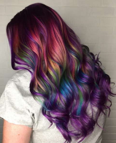 Regenbogen-Ombre-Haare