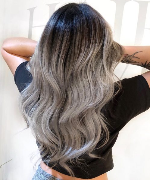 Aschblondes Ombre