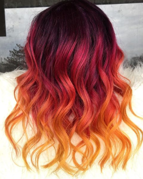 Dreifarbiges Ombre-Haar