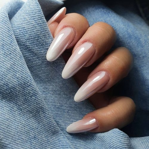 Simple Nude Ombre Nails