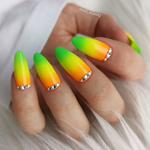 Neon Ombre Manicure