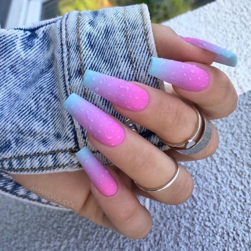 Two Tone Matte Ombre Nails
