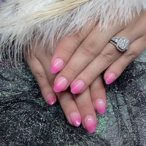 Pointy Short Ombre Nails